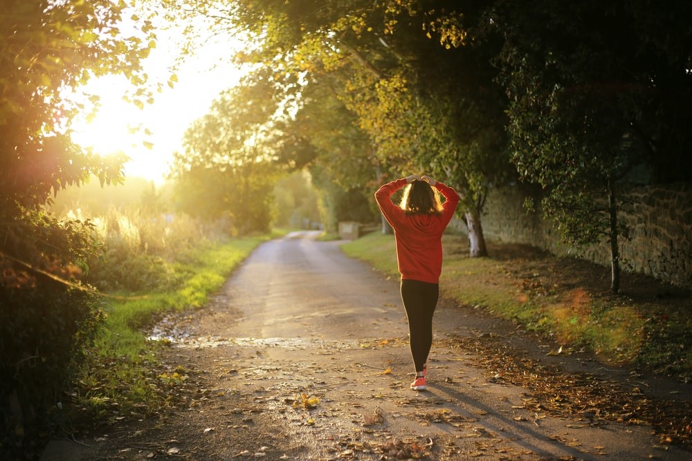 Texas resident taking a walk amid the pandemic