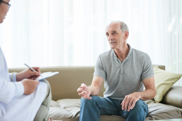 patient with epilepsy consulting a neurosurgeon to seek deep brain stimulation