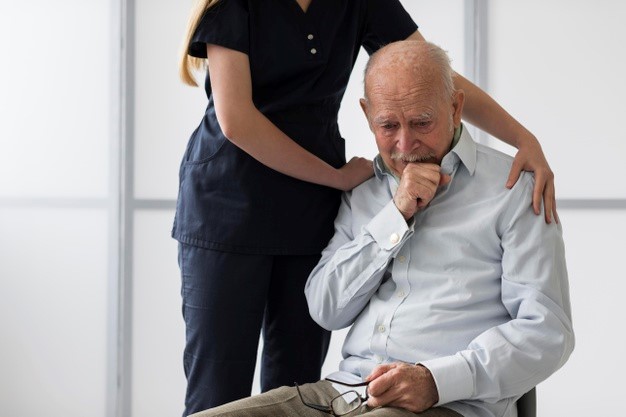 an elderly man developing an odd taste prior to an approaching seizure