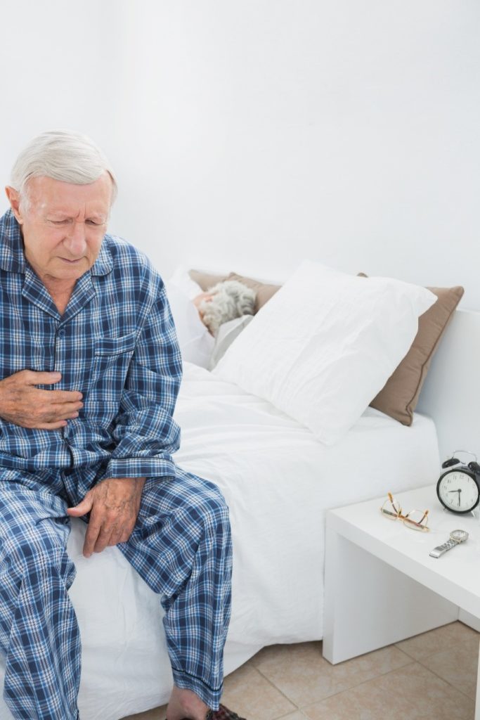 an elderly man experiencing symptoms of BPH