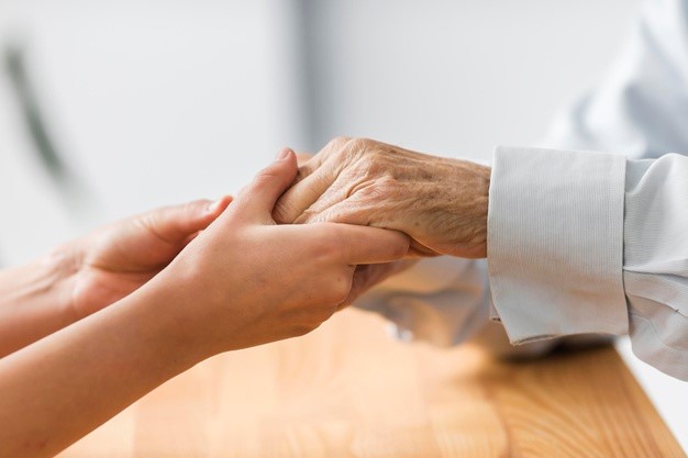 an elderly man with Parkinson’s disease