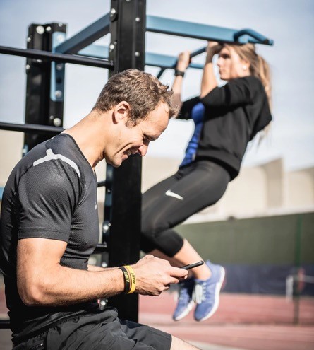 Man and woman during an exercise session