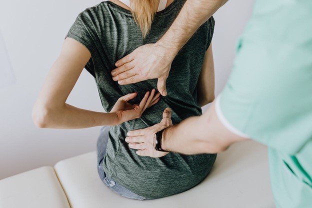 woman getting physical therapy