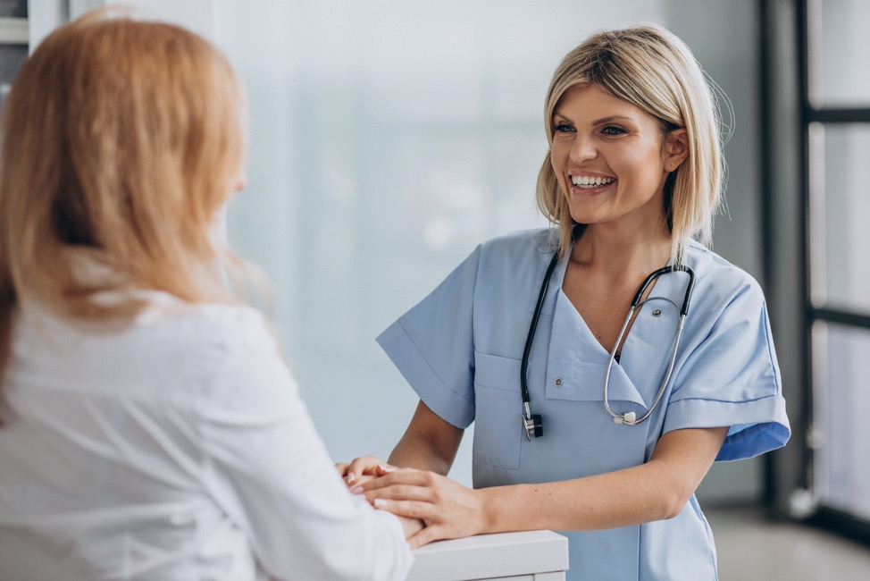 female doctor with patient