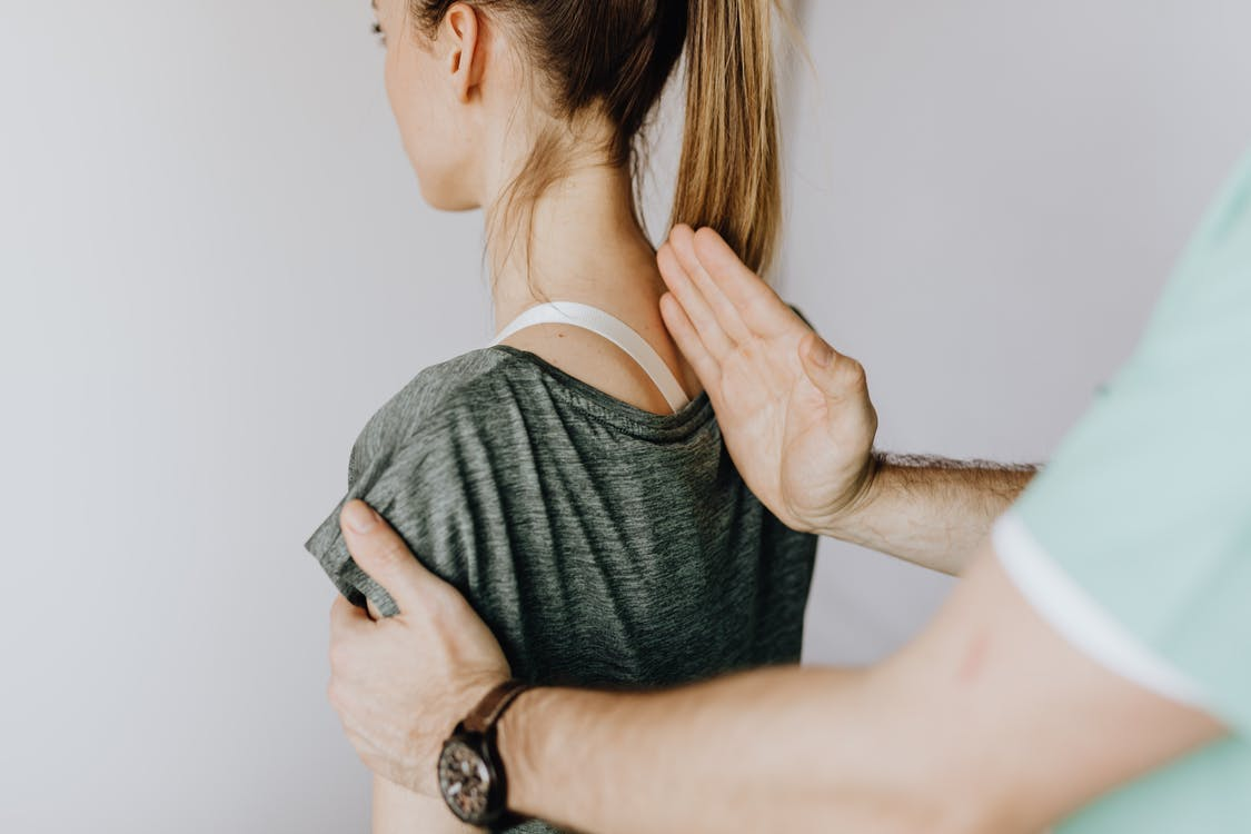 woman with back pain