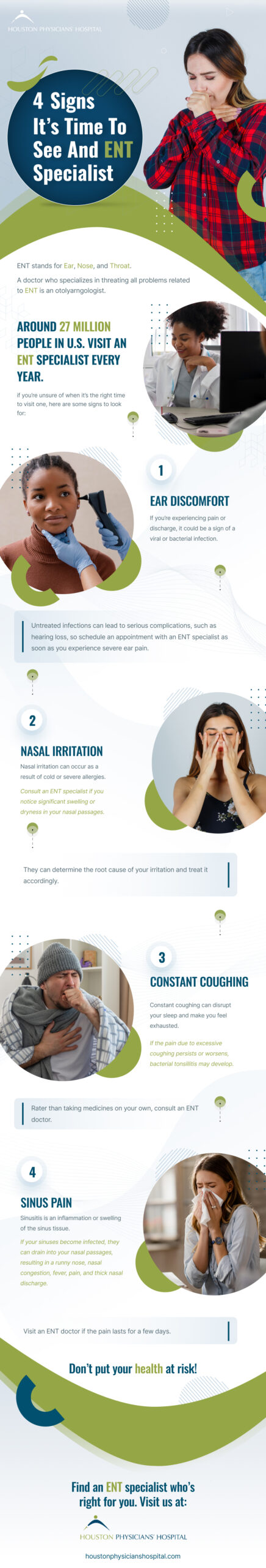 4 Signs To see an ENT Specialist Infograph