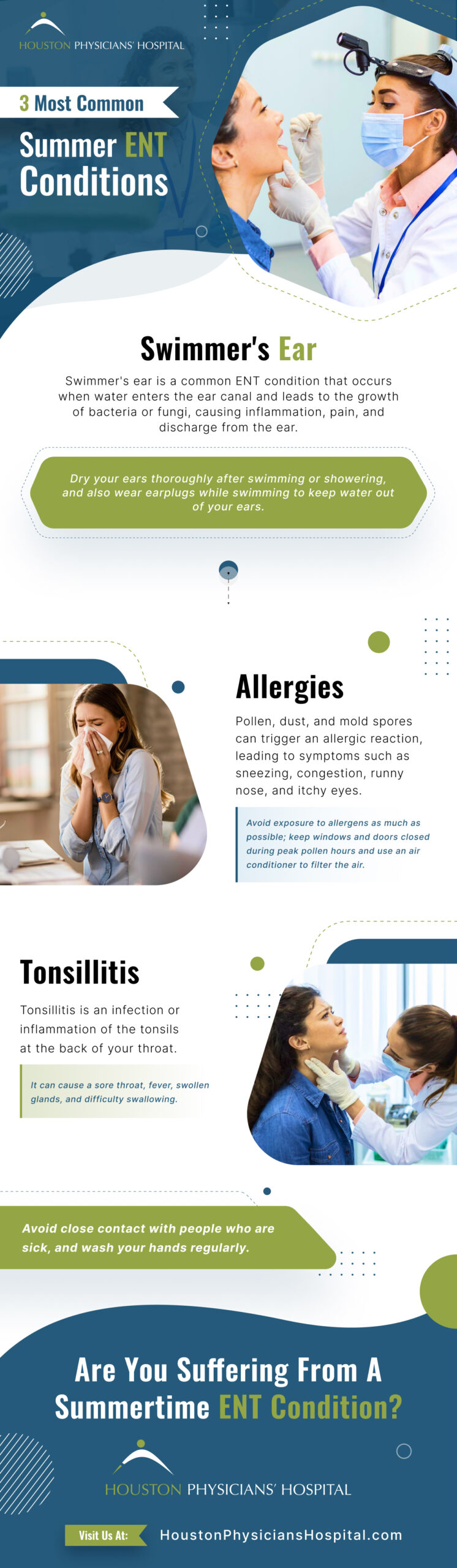 3 Most Common ENT Conditions Infograph